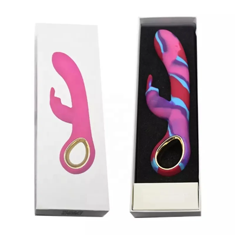 Good Quality Heating Function Rabbits Vibrating Dildos Female G Spot USB Charging Rainbow Purple Rabbit Vibrator