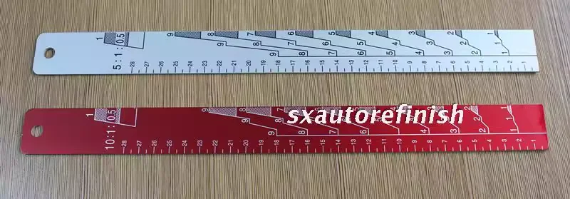 Car Paint Measuring Scale Mixing Ruler 2 to 1 and 4 to 1