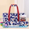 Juego de mahjong de 3 piezas con estampado de leopardo abstracto gris azul