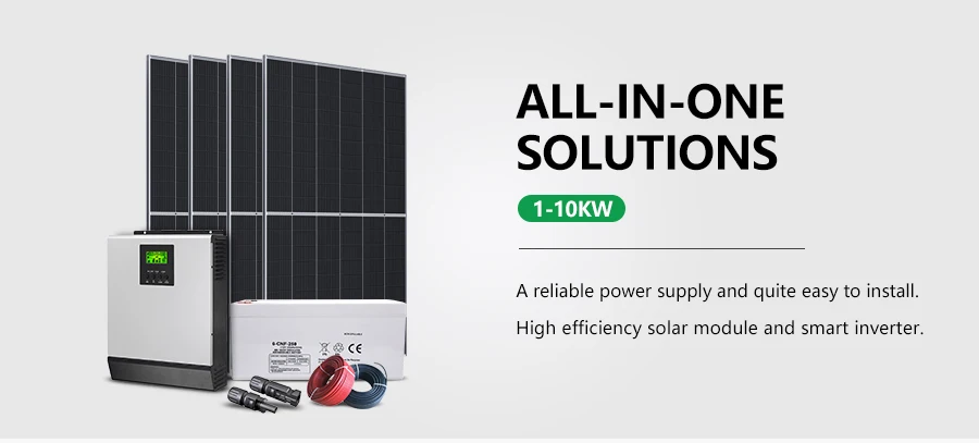 5kw Hybrid Solar Energy System Monocrystalline Silicon Solar Generator