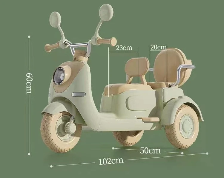 Double Sat Kids Electric Bike For 210 Years Old /battery Powered