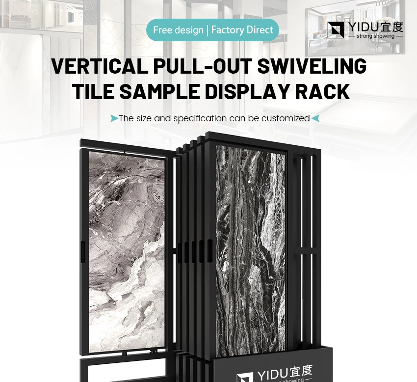 Modular Shutter Sample Rack Design Customized Double Sided Sliding Modular Thick Frame Marble Sample Rack ...