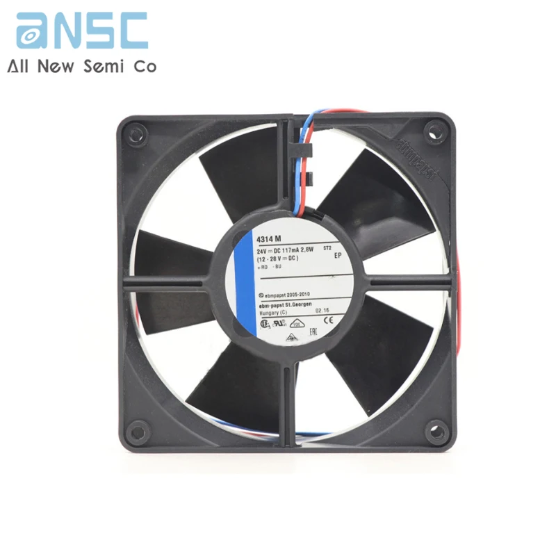 Original Axial fan 4314M 12CM 24V 2.8W 0.117A Converter cooling fan
