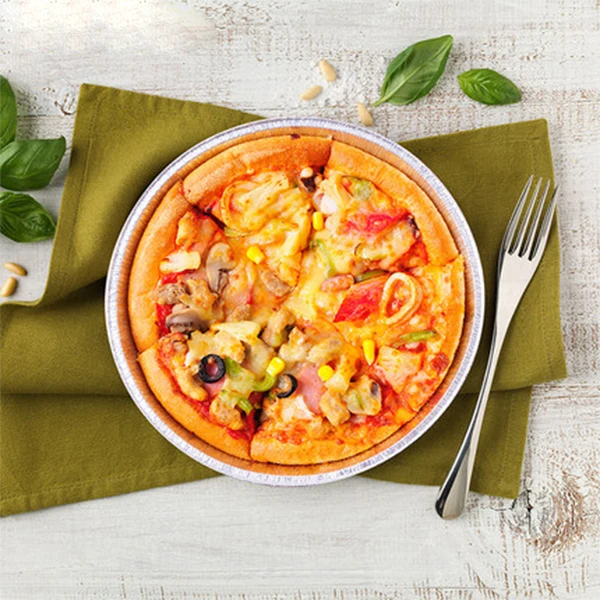 product tia yb67 75  inch disc  round cake pizza bread loaf baking tart tray take out food containers disposable aluminum foil bowl-6