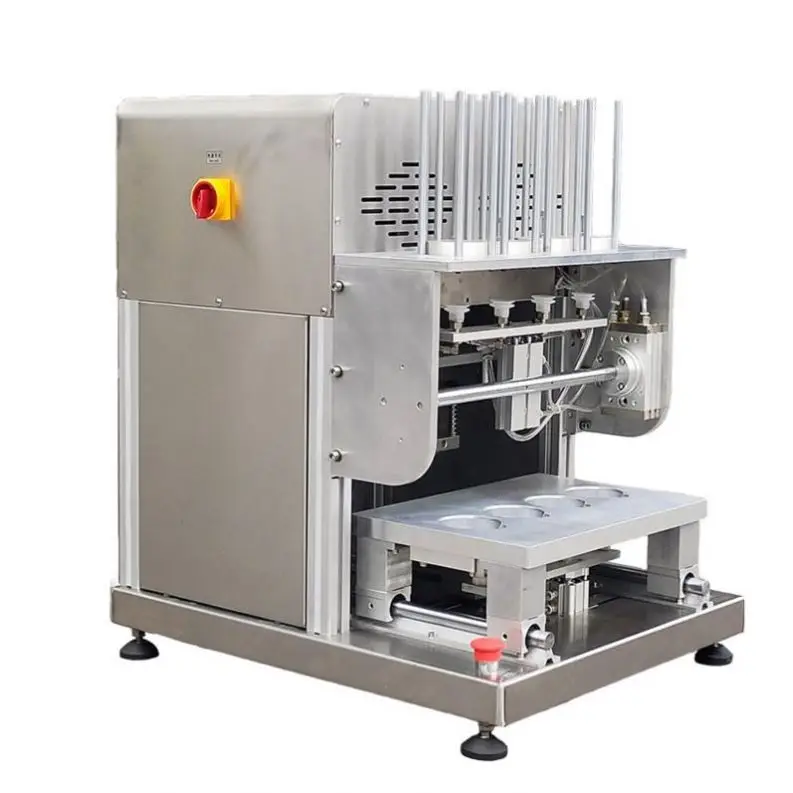 TEBAK Paper Plastic Jar Cup Food Aluminum Lid Foil Sealing Machine Automatic Food Frozen Meat Sealing Packing Machine Sealer