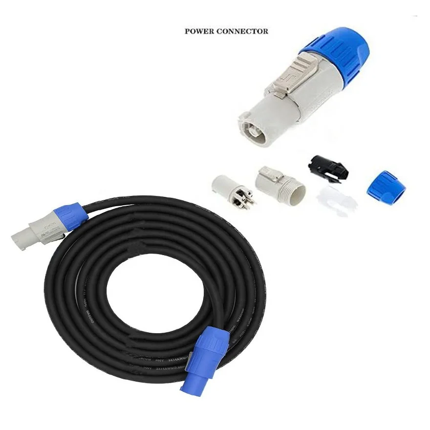 IP65 LED Speakon Powercon Female Locking Audio Cables for