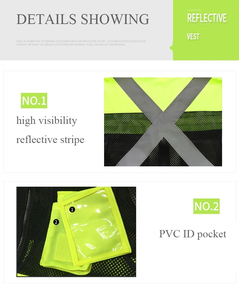 High Visibility Reflective Vest Working Clothes Motorcycle Cycling Sports Outdoor Reflective Safety Clothing Safety Coat for Car