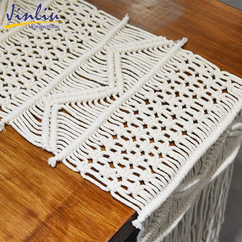 Jinliu Hot Selling Cotton Crocheted Fabric Tablecloths Table Cover New Pattern