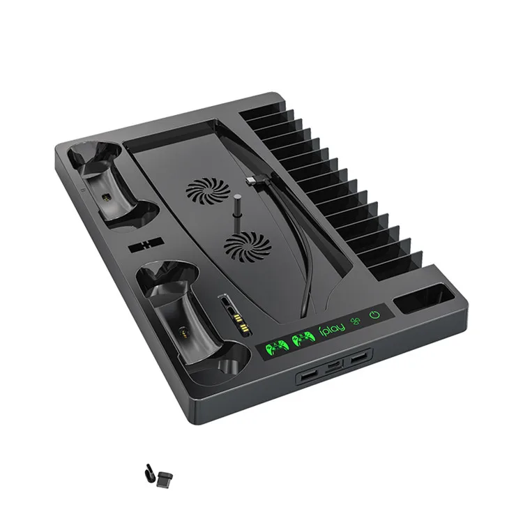 SYYTECH Multifunctional Game Console Bracket Headset Cooling Fan Controller Charging Stand Base for PS5 Accessories
