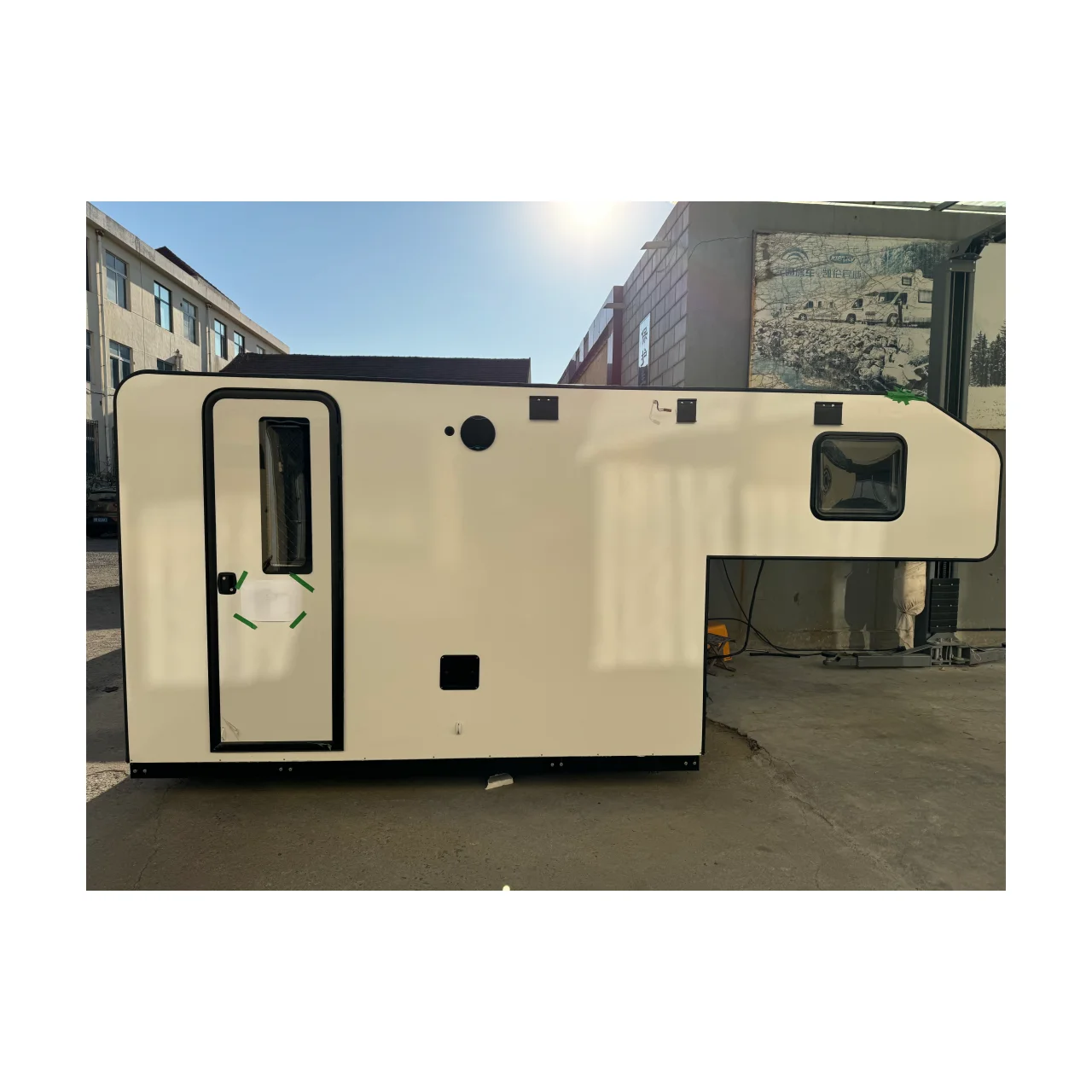 Carroceria de Fiberglass Personalizada para Camper de Picape Truck, Casas Móveis para Acampamento e Motorhome para 4 Pessoas