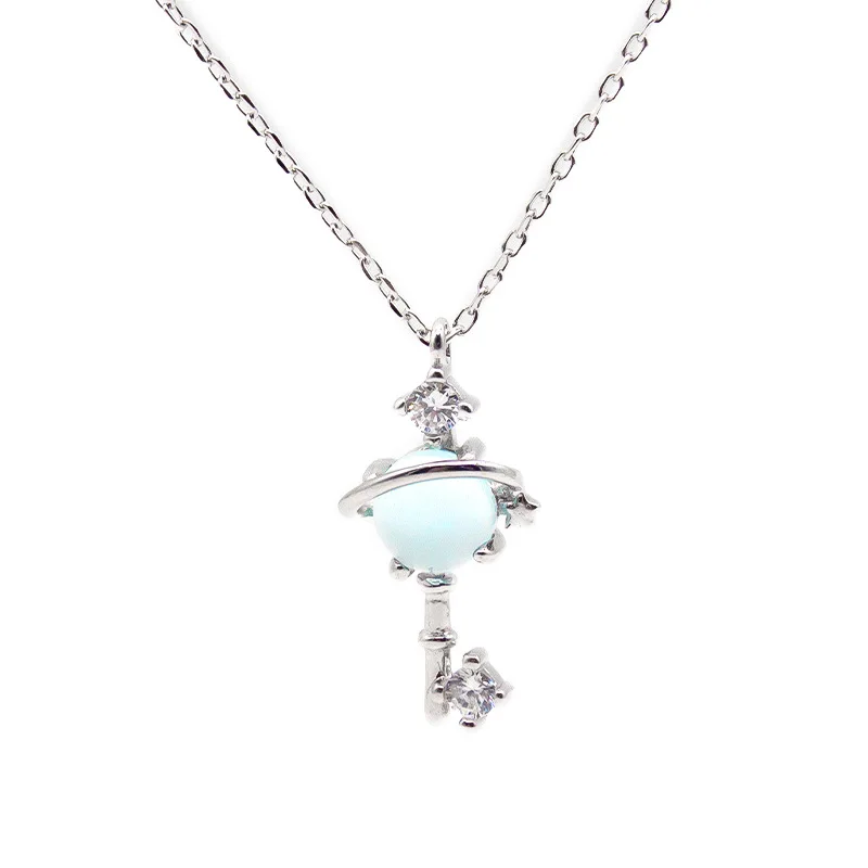 small blue necklace