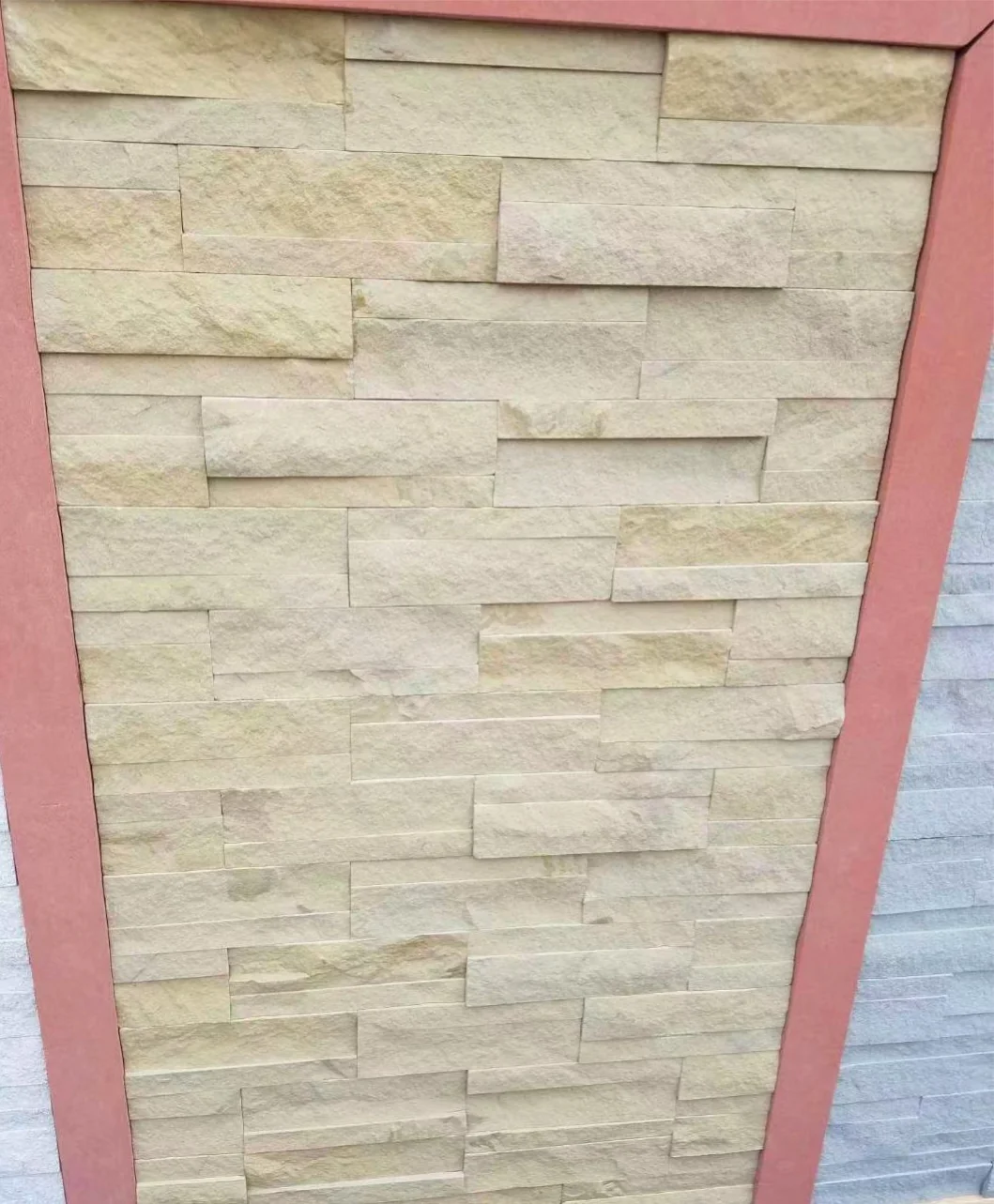 Factory Natural Sandstone Wall Cladding Panels  Exterior Decorative Culture Stone Mushroom Beige Sandstone