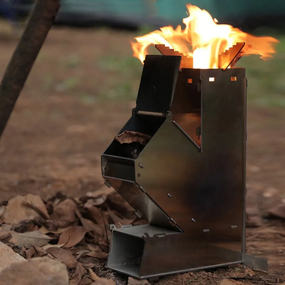 Outdoor Collapsible Wood Burning Stove Detachable Portable Stainless Steel  Rocket Stove Camp Tent Stove| Alibaba.com