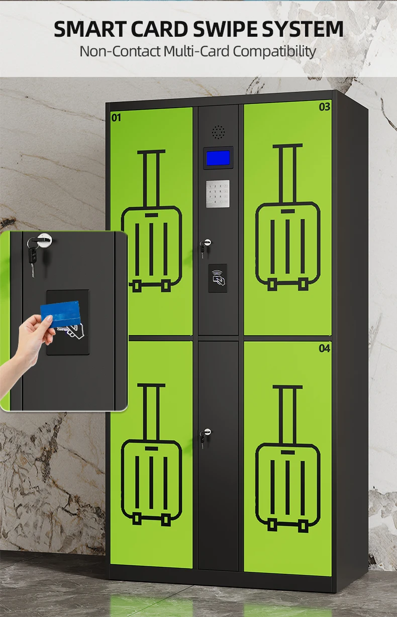 product rfid smart luggage locker for airport train station with electronic management system  access control-7