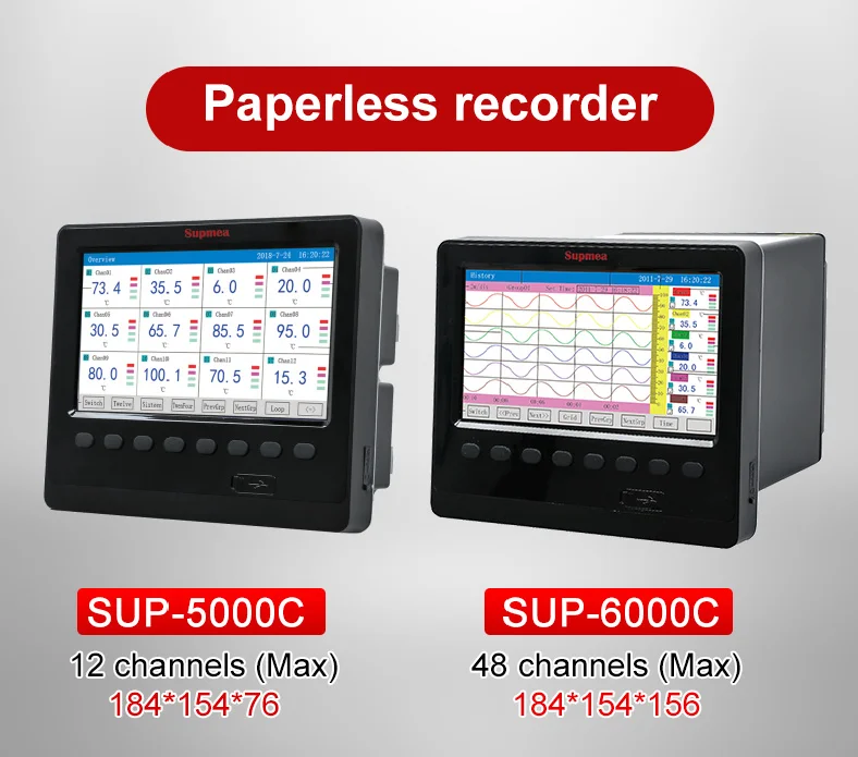 16-Channel Paperless Recorder Customizable OEM Voltage Data Logger
