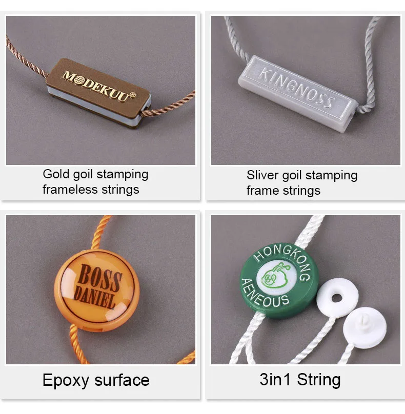 Custom Snap Label Fasteners Embossed Logo Swing Loop Hang Tags Seal ...