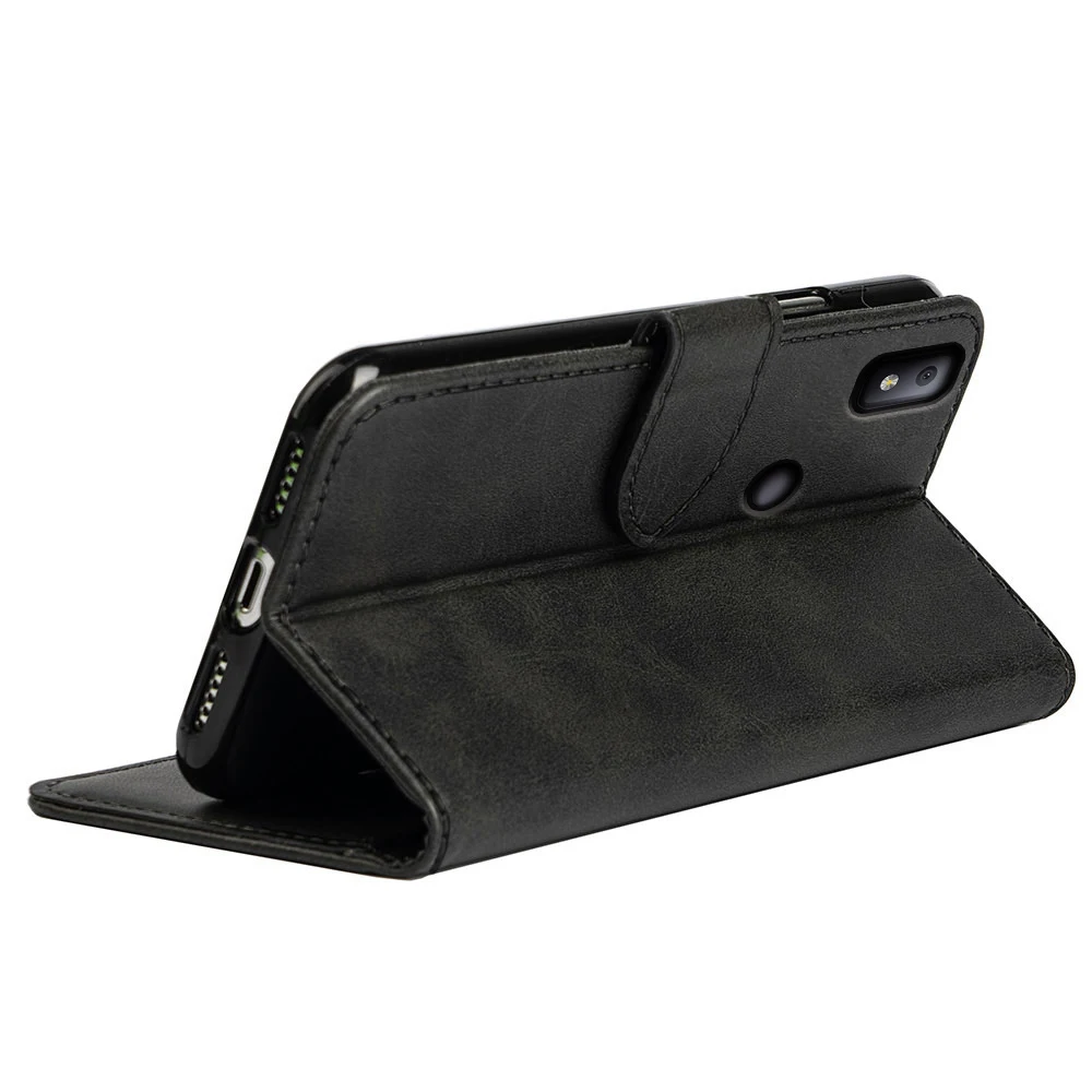 Luxury Leather Wallet Case For T-Mobile REVVL V+ 5G - Magnetic Stand, Card Slots