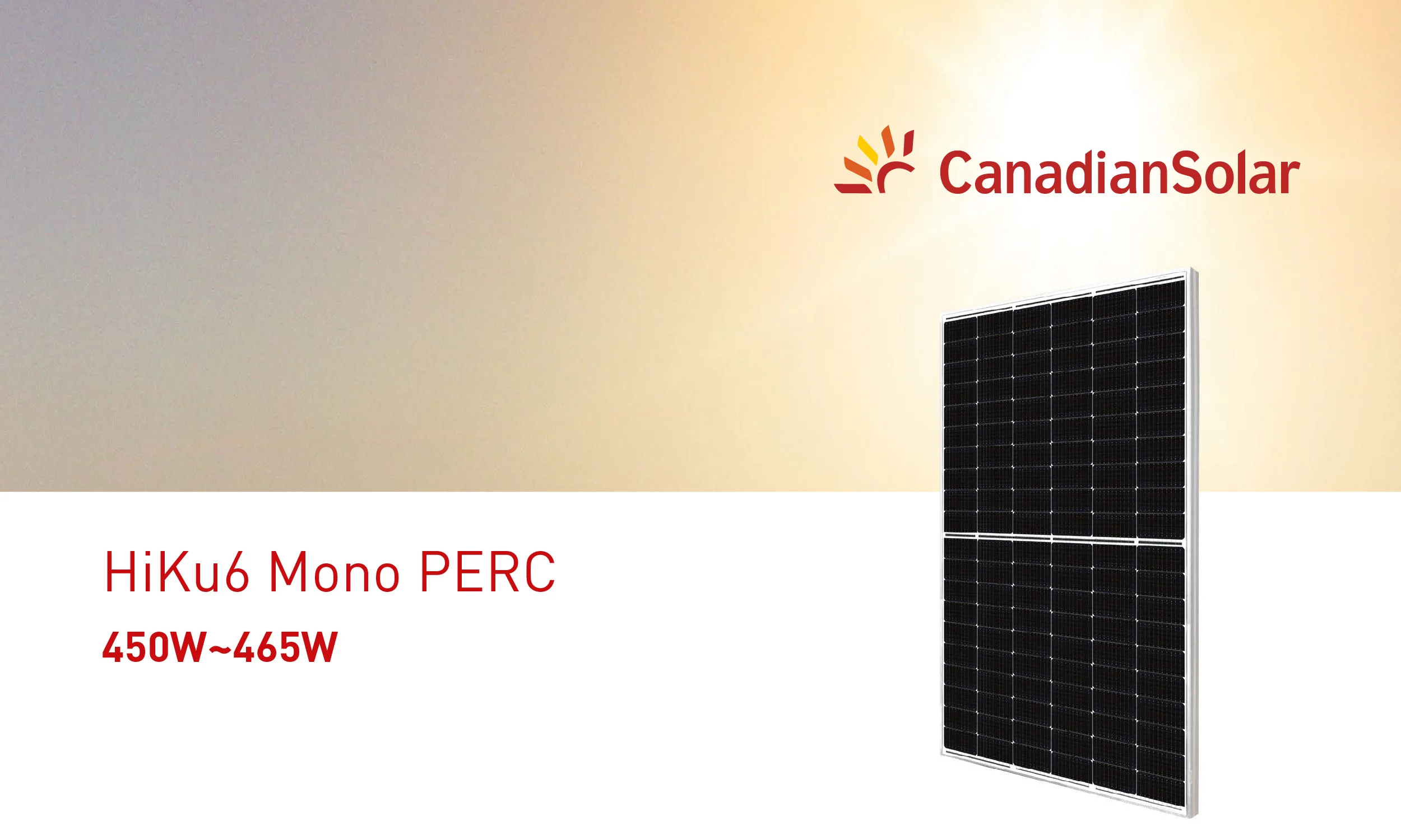 Canadian 182mm Cs6l Solar Panels Mono Half Cell 455w 460w 465w Solar