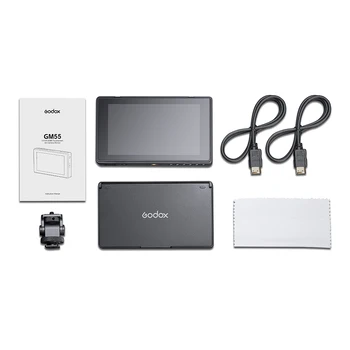 Godox 4K Monitor 5.5 Inch on Camera DSLR GM55 3D LUT Touch Screen IPS FHD 1920x1080 Video Field Monitor for F550 F750 F970 detail image