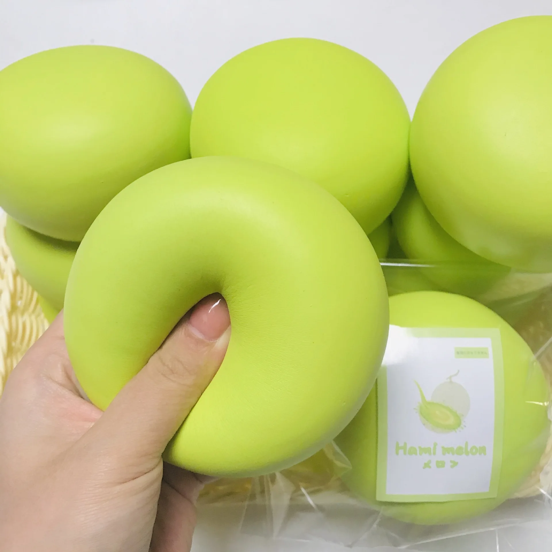 NEW Super Soft Sticky Hami Melon Da Fu PU Slow Rebound Squishy Toy