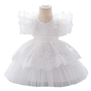 OEM Customizable Hot Sales Summer Embroidery Tutu Dress Girl Happy Birthdays Evening Dress