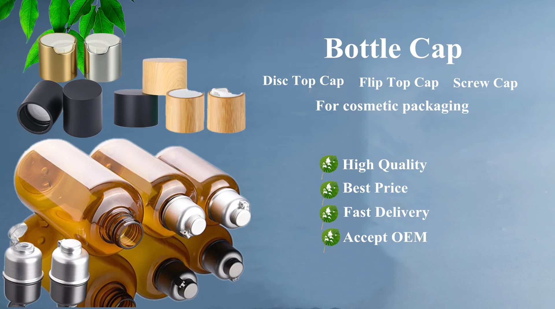 Manufacturer Push Pull Caps 24/410 28/410 Water Bottle Push Pull Cap