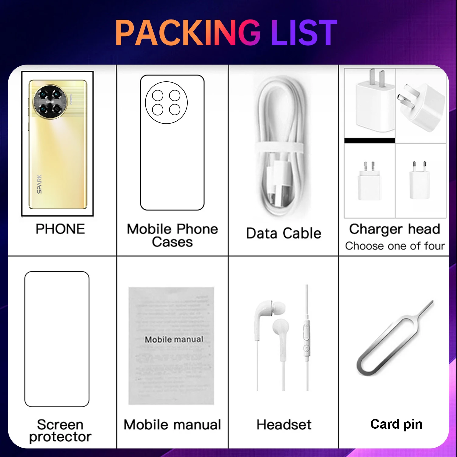 Global Version Spark20 Pro Unlocked Smartphone Smart Phone 16GB+1TB Original 4g mobile phone