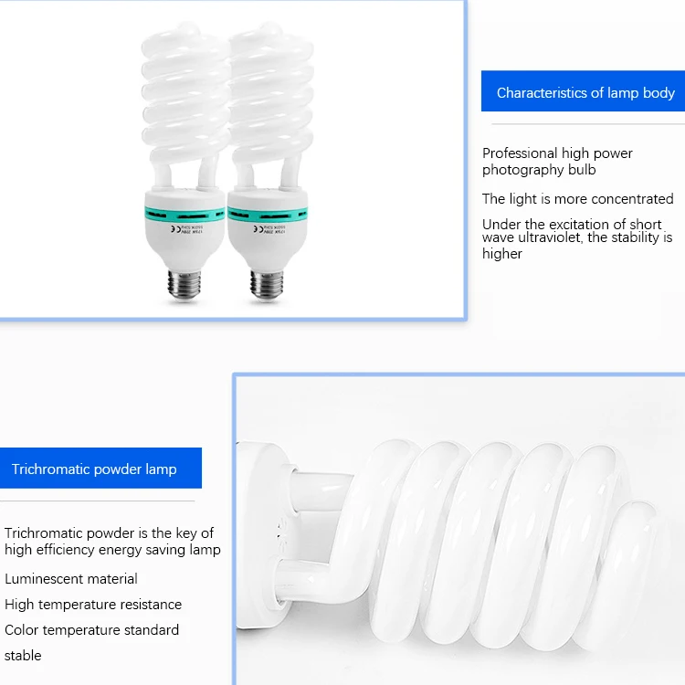 2 Lampes Studio 135W E27 5500K - Lumière Du Jour, Pour Photo/Vidéo, Compatible Multimarque