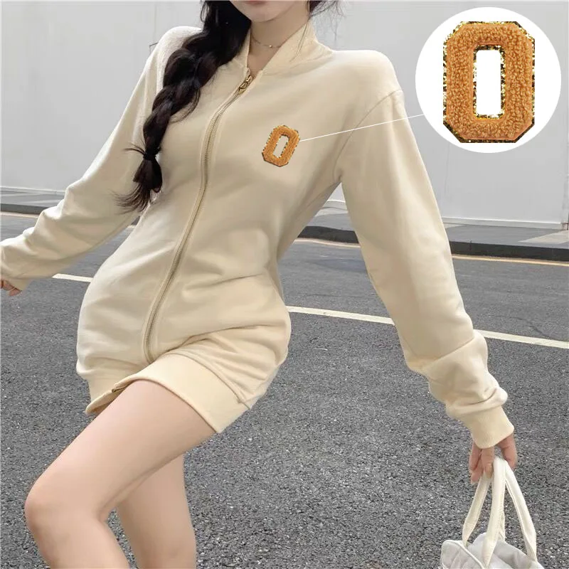 Adhesive Letter Felt Iron On Transfer Designs Custom Logo Patch Glitter