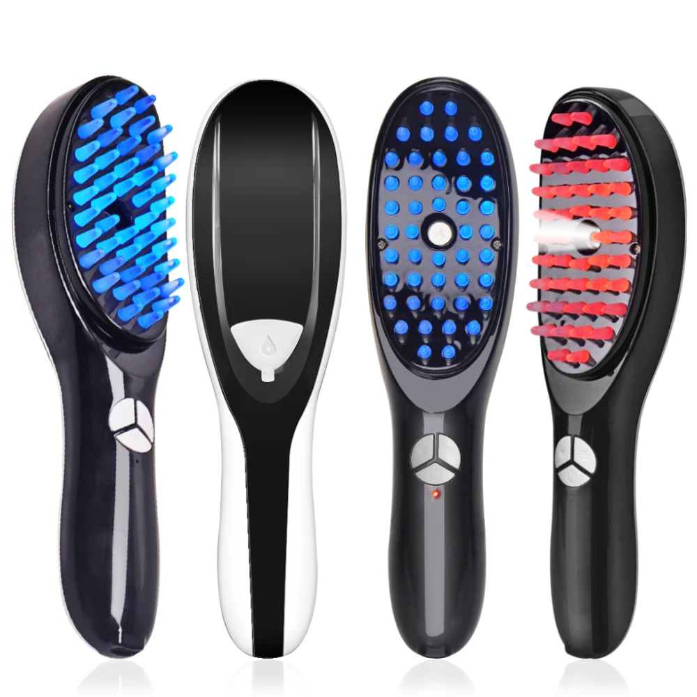 Red Light Hair Brush Multi-functional Comb 3D Massager Head Ultrasonic  Vibration Atomization Electric Massage Steam Hair Comb