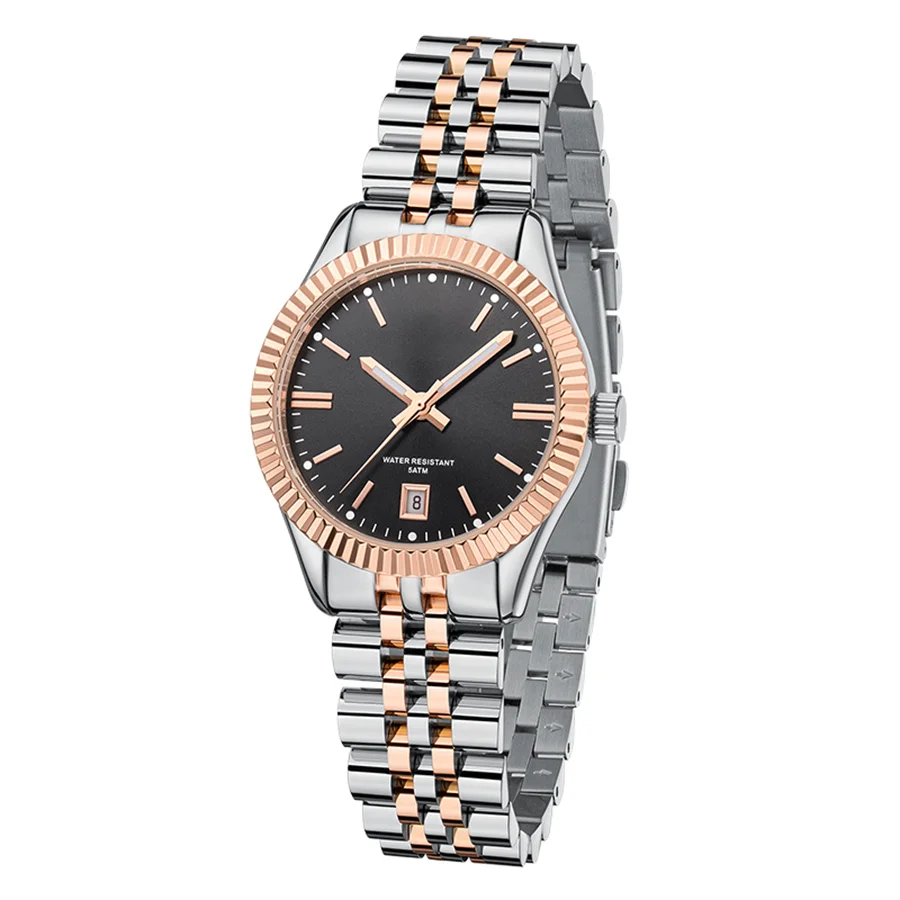 Полированные стильные женские часы oem под заказ с металлическим