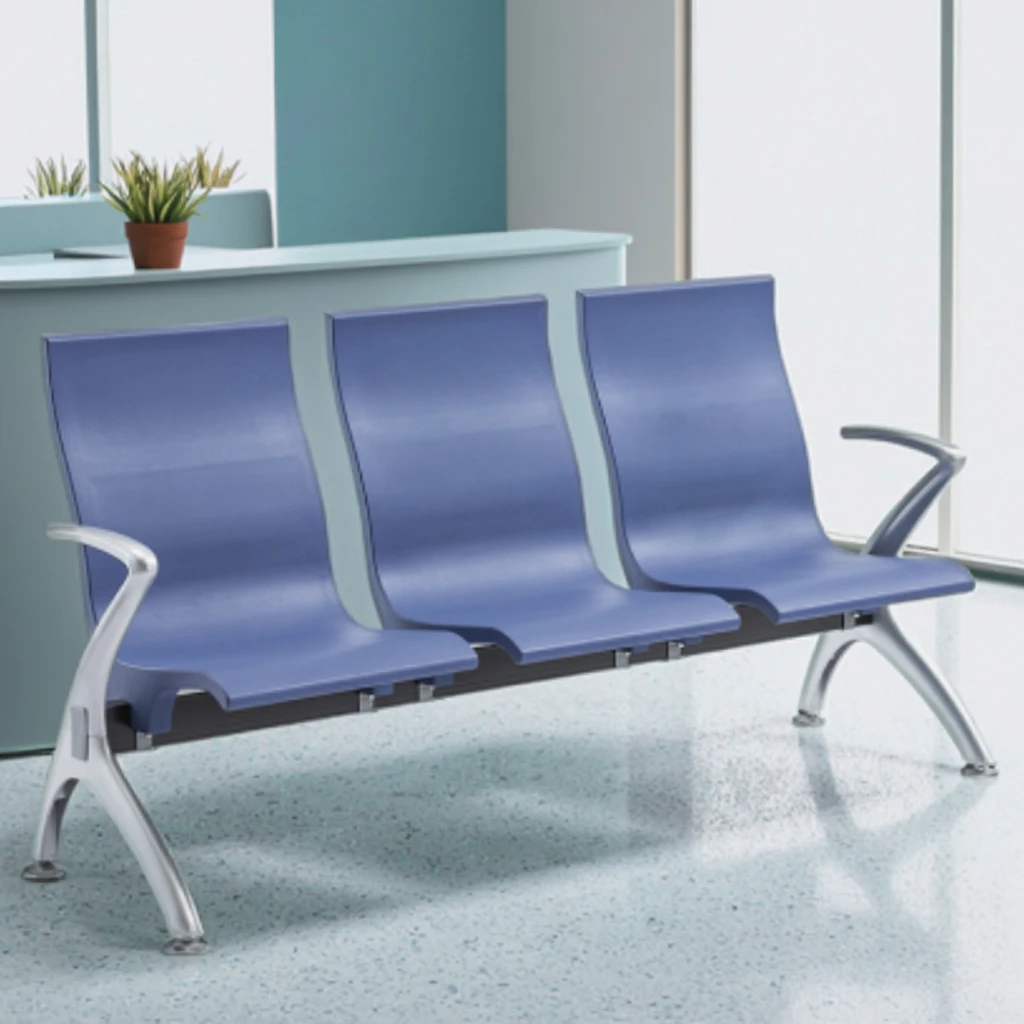 Commercial Grade Injection Molded PU Chairs with Reinforced Steel Legs 4