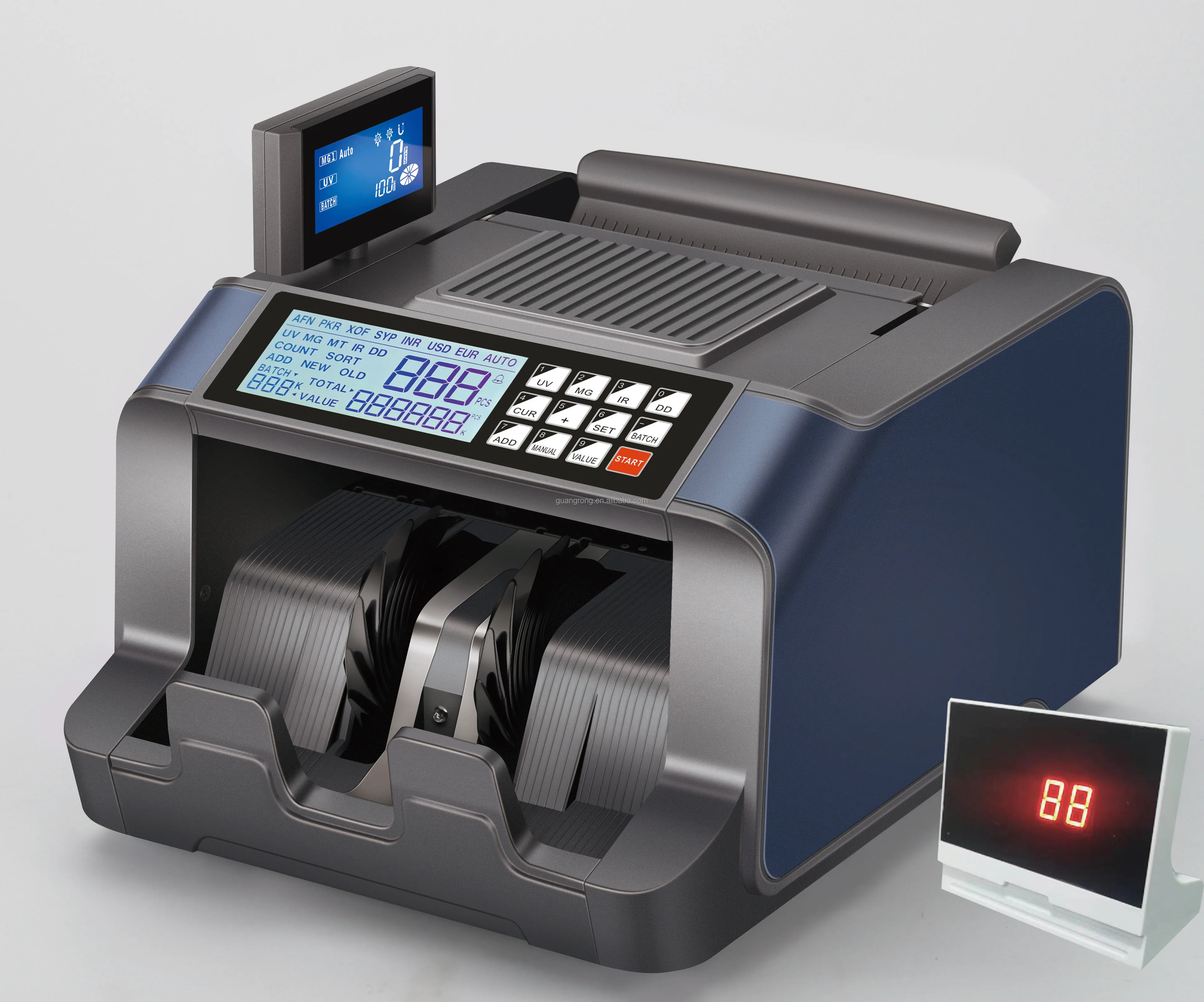 728D2 Automatic LCD Display Bill Counter Money Counting Machine