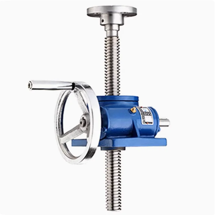 SWL1t / SWL2.5t Load 200KG/500KG Manual Screw Lifting Elevator Screw Rod Small Manual Worm Gear Screw Jack Elevator Lifting