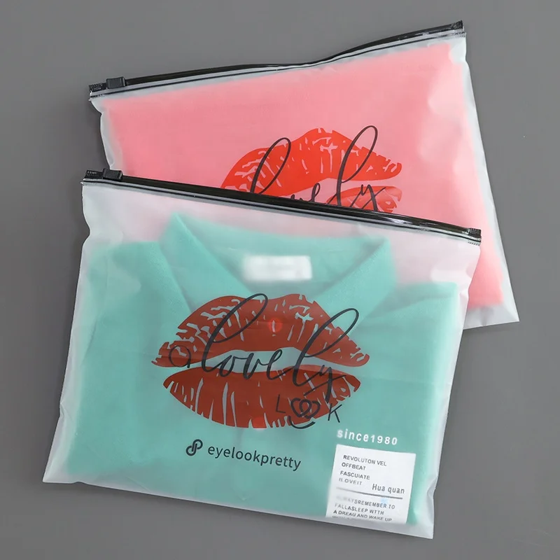 Custom Pvc Zipper Plastic Bag For Clothing,Plastic Packaging Bag,Zipper