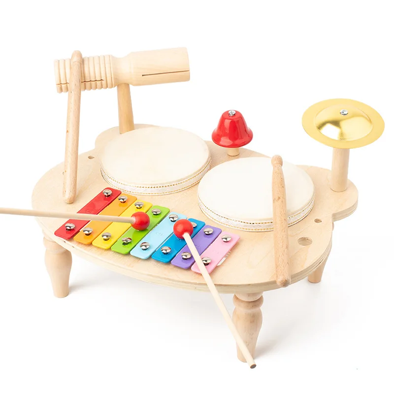 Percussion Instrument Musical Drum Lovely 8 Tones Musical  Xylophone Music Toy Kids Wooden Xylophone