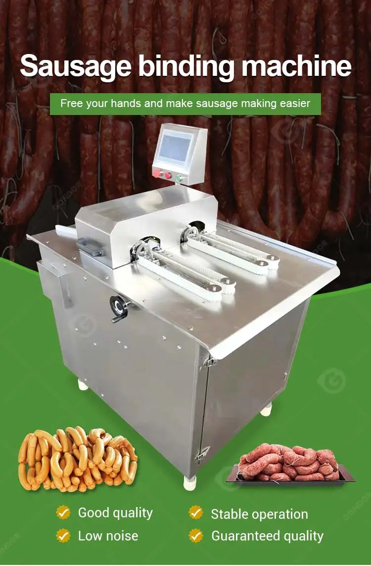 Meat Product Hot Knot Link Maker Sew Thread Binder Machine Ham Tying Warp Tie Linker Sausage Dog Tie