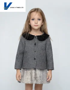 China V-Times  2026 Autumn Girls' Sweater New Style Casual Knitted Cardigan Fashionable Baby Clothes for Spring Kids