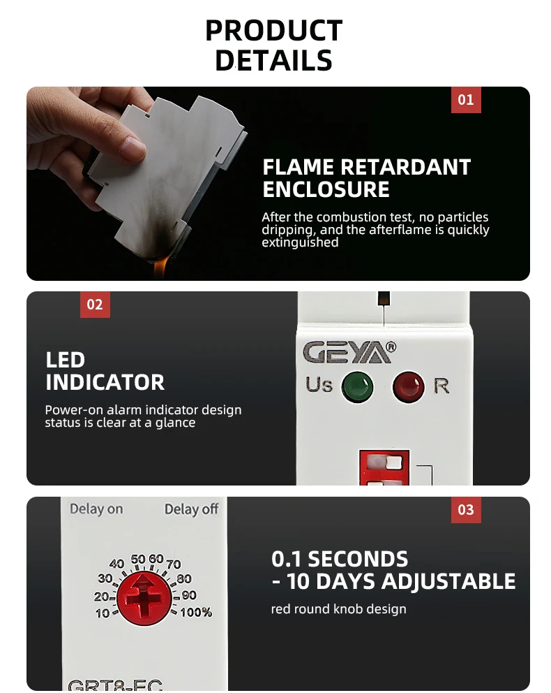 GEYA GRT8-EC-230 AC230V DC24V Time Relay - Dual Function