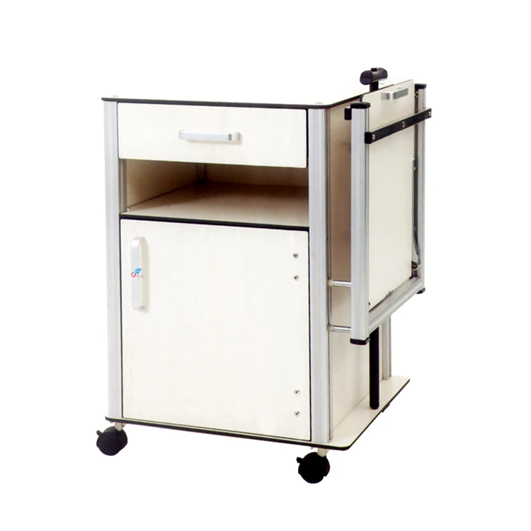 Больничные прикроватные шкафы, регулируемый по высоте обеденный стол с газовой пружиной, Больничная мебель 340 шт. Доступно 4 ролика