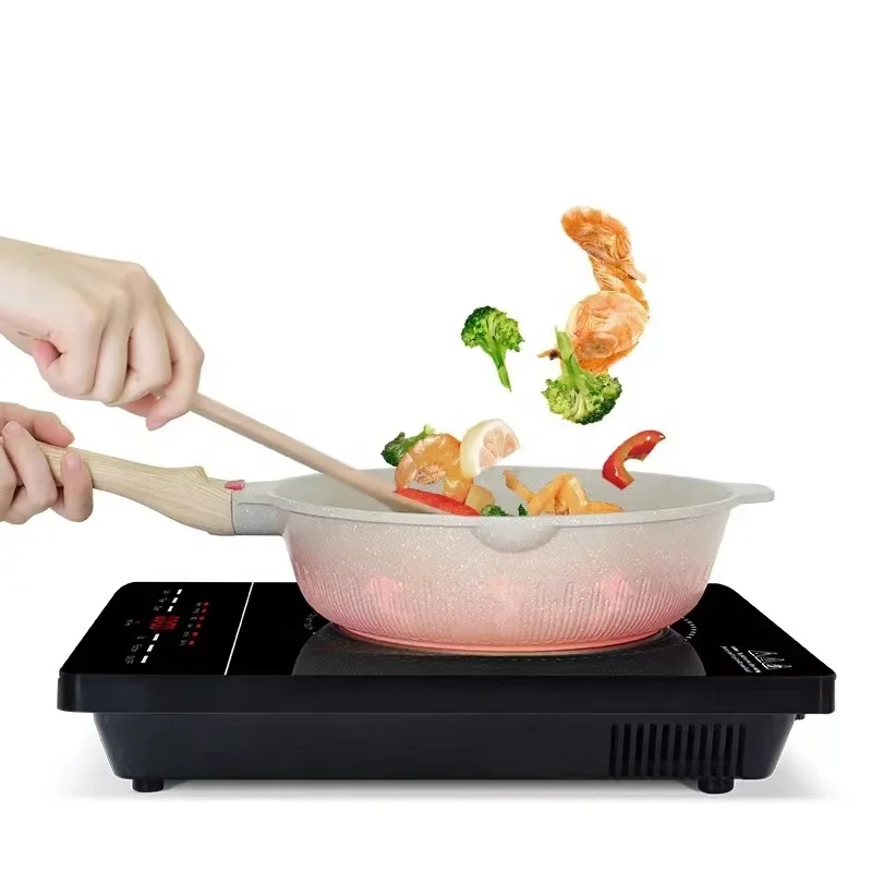 Portable 2200W Electric Induction Cooker Touch Control Clay Pot Infrared Panel Microcrystalline Stove 2200W Portable Cooker
