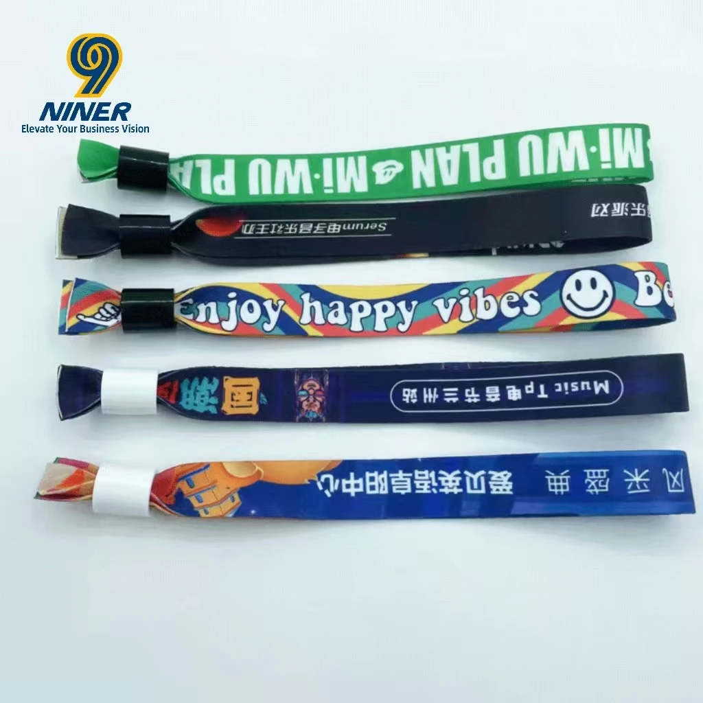 Manufacturer Wholesale Cheap Custom Adjustable Fabric Wristband for Events preview 2