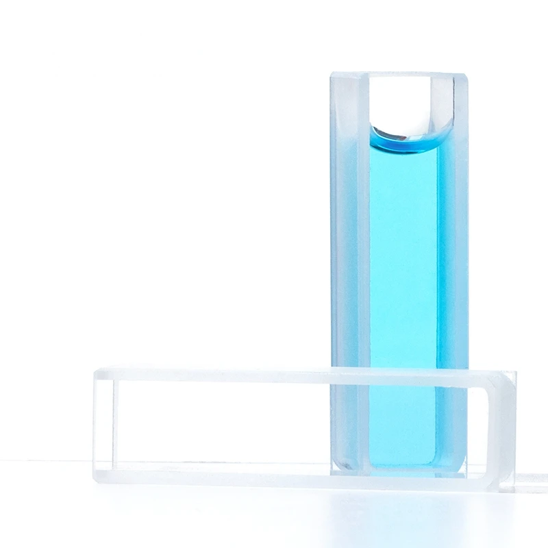 Fused Glass Quartz Cuvette Cell With Lid Spectrophotometers Cell Cuvette 5mm to 100mm