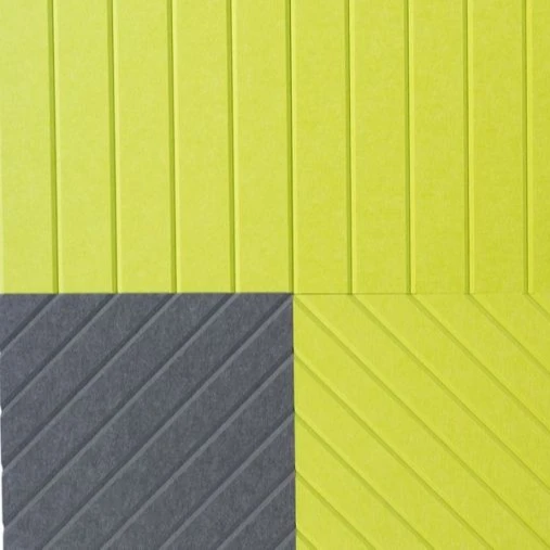 Polyester Fiber Sound Absorption Carved Grooved Acoustic Wall Panel for Cinema
