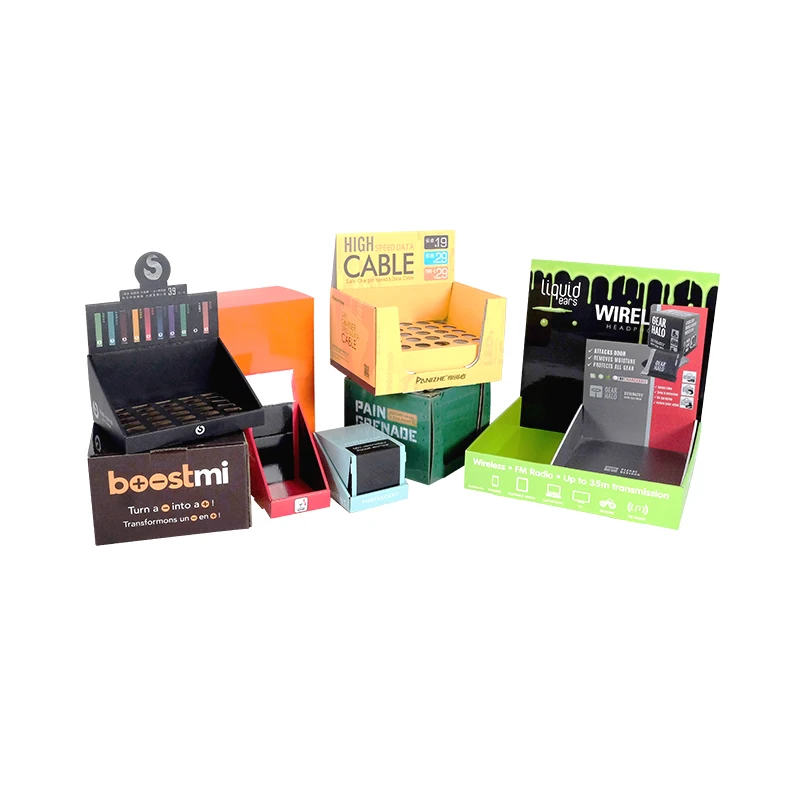 Paper Display Box Folding Corrugated Cardboard Display Boxes Custom Paper Display Shelf