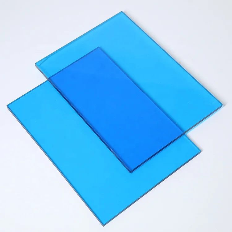 Colored flat flexible solid polycarbonate roofing sheets with 10 year warranty