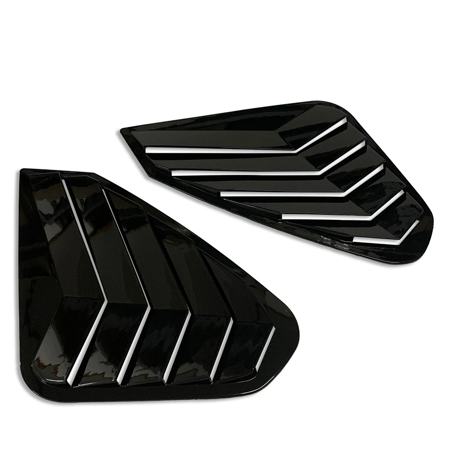 Tiypeor Car Window Cover for Toyota Rav4 2020 - 2023 Exterior Rear Side Window Louver Black  Auto Car Accessories 2021 2022
