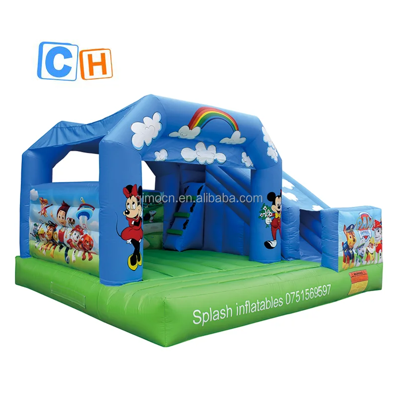 CH Custom Outdoor Bouncy Inflatable combo water Slides Bounce Car Playground Big Commercial Kids games Inflatable Slides supplier