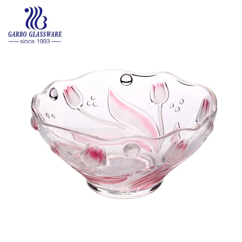 Customized Pink Glass Bowls Perfect for Home Events