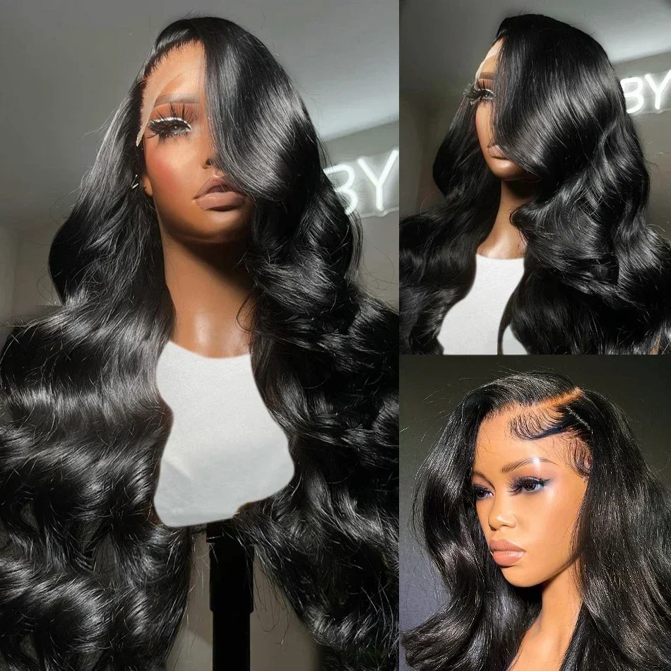 Parrucca frontale in pizzo ondulato da 40 pollici, capelli umani 13X4, densità 250, parrucche frontali in pizzo Remy brasiliano per donne_voghion.com